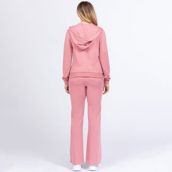 ATHLEISURE Tracksuit Jogger 2-Piece Pink Lounge Wear Set - Picture 4 of 9